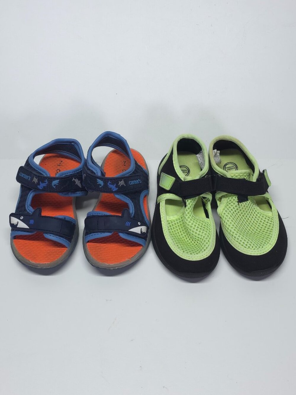 Carter’s Shark Sandals + Wonder Nation Water Shoes Size 7 Bundle